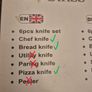 Black Handled Royal Swiss Knife Set Image 4