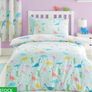 Catherine Lansfield Dinosaur Friends Reversible Double Duvet Cover Set with matching fitted sheet BNIB Image 2