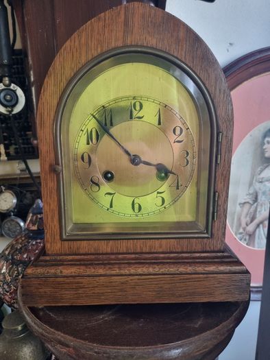 Antique German Junghans mantel (or shelf) clock