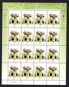 2003 Ireland Greetings (baby animals, puppies) Commemorative Stamp Sheetlet 1B1B1B1B Mint Never Hinged (MNH)