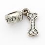 Pandora Style Sterling Silver & Cubic Zirconia Spacer Bead, I Love My Dog Charm Image 3
