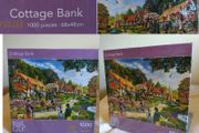 COTTAGE BANK, 1000 piece jigsaw puzzle, new in box