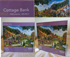 COTTAGE BANK, 1000 piece jigsaw puzzle, new in box