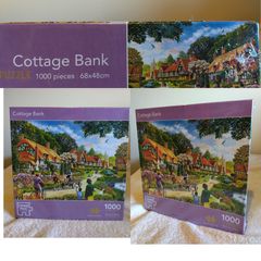 COTTAGE BANK, 1000 piece jigsaw puzzle, new in box