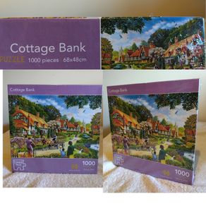 COTTAGE BANK, 1000 piece jigsaw puzzle, new in box