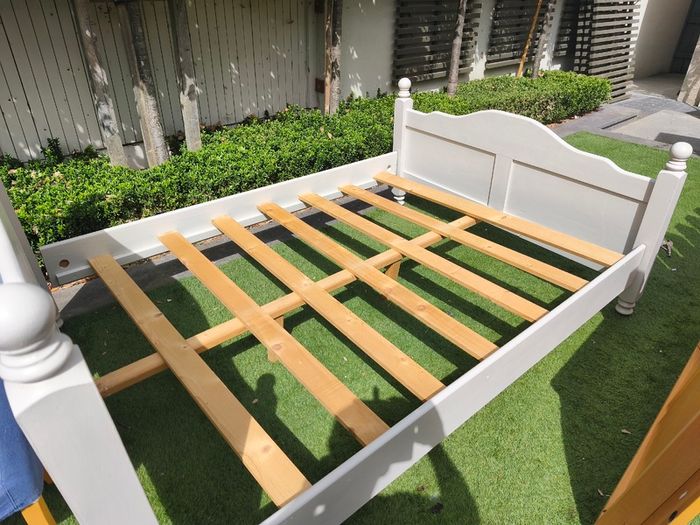 Wooden bed frame
