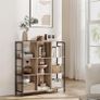 3 Tier Bookcase Shelving Unit with 9 Compartments for Living Room Bedroom Study Kitchen 30 x 100 x 103.1 cm Image 3