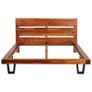Bed Frame with Live Edge Solid Acacia Wood 120 cm Image 3