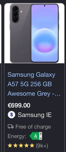 Samsung A57 5G / 256GB / Irish