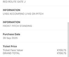 Take That Ticket Dublin 4th July
