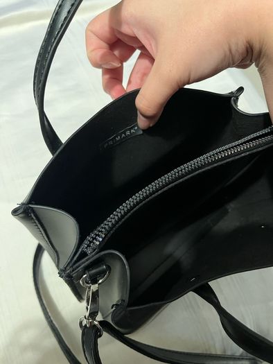Mini bag with handle and strap