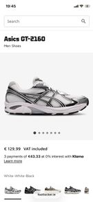 Grey white black asics
