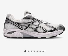 Grey white black asics