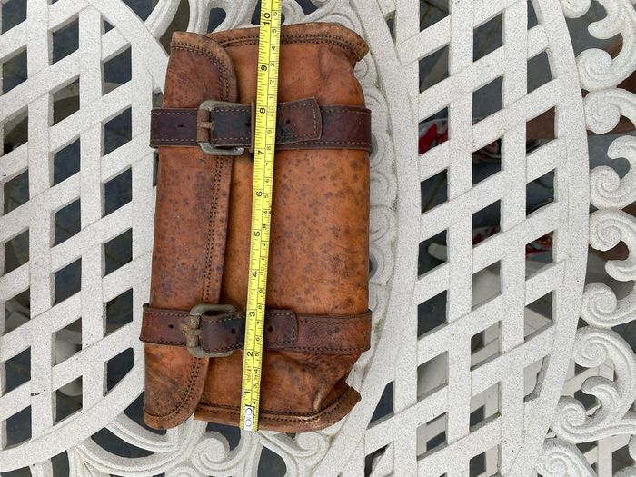 Leather saddlebags rustic tan