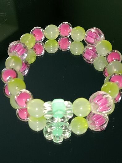Handmade bracelet crystal pearl gold