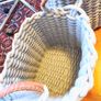 trio of baskets, cotton cable look, New England style, Image 7