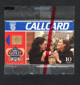 1996 Ireland 10 unit Barry's Gold Blend tea. (Gemplus GEM1) Call Card Mint in Packaging. Telecom Eireann Card Number 1118