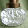Vintage Iridescent Glass Perfume Bottle and Puffer. Image 4