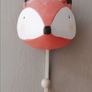 Ceramic hand painted fox wall hook Image 2