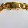 Men's Bracelet 18K  Gold Plated Cuban Link  Bracelet length 8" Image 4