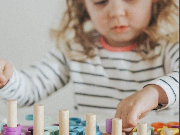 Jaques of London Wooden "Count & Stack" Montessori Educational Toy