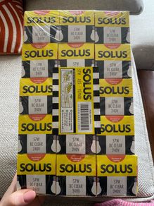 Solus light bulbs 75w x 15 new and unopened