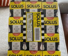 Solus light bulbs 75w x 15 new and unopened