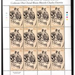 2009 Ireland Bicentenary of the Birth of Charles Darwin Commemorative Stamp Sheetlet Plate 1A1A1A1A Mint Never Hinged (MNH)
