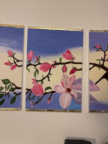 Hand painting on canvasses