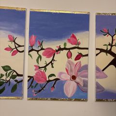 Hand painting on canvasses