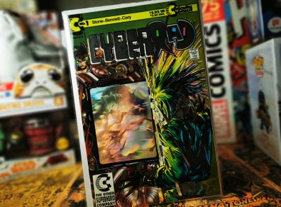 CyberRad #1 ! Hologram + Silver Foil Logo Cover ! 1992 ! by Continuity Comics !