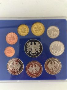 West German 10 Coin Proof Set 1985
