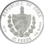 1994 Cuba 10 Pesos Silver 0.999 20g Coloured Coin Fokker Dr. I. ( In Capsule) Image 2