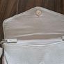 New Look Clutch Bag White Grey Silver Snake Image 8