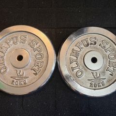 2 x 20KG Weight Plates -  Standard Size