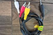 3.5mm jack to 3 RCA audio/video cable.