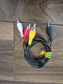 3.5mm jack to 3 RCA audio/video cable.
