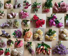 Artificial Flower Bundle - Pink + Purple