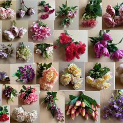 Artificial Flower Bundle - Pink + Purple