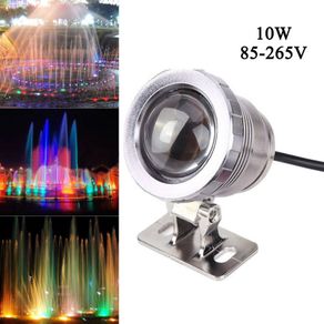10W 85-265V 10W RGB LED Light Fountain Pool Pond Spotlight Underwater Waterproof
