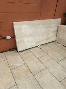 marble table top approx 6ft x 3ft. Base got damaged in transit. Extremely heavy