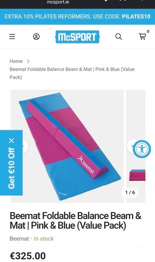 Gymnastics set Beemat/Beam/Bar