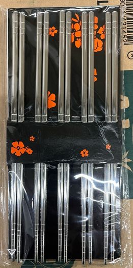 Stainless Steel bamboo sushi Chopsticks Gift Set