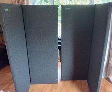 ClearSonic two-section foldable acoustic absorber panels for recording studio