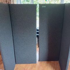 ClearSonic two-section foldable acoustic absorber panels for recording studio