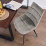 Dining Chairs Set of 2 grey velvet Image 3