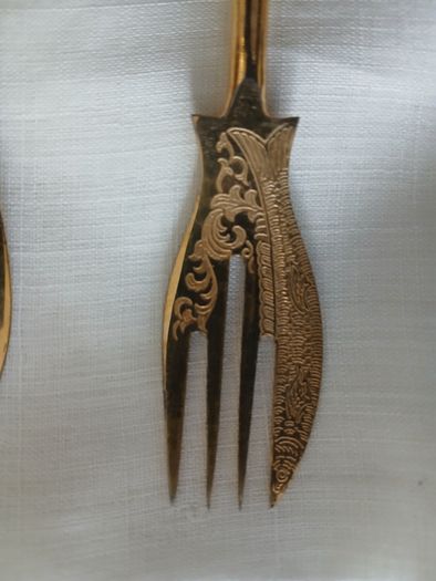 Antique French Silver Plated Knife and Fork