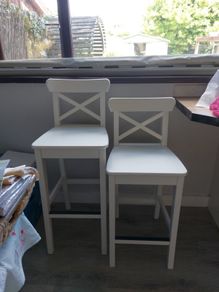2 x IKEA ROSENTORP country kitchen bar stools. Rrp 85 euro each