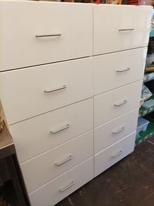 White gloss Filing cabinet x2