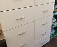 White gloss Filing cabinet x2